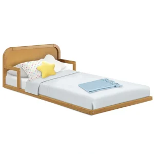 Rattan Solid Wood Kids Twin Floor Bed - Curva by P'kolino - CaringForTots - Professional Baby and Children's Products | Caring for Growth, Caring for Every Moment* Twin Bed