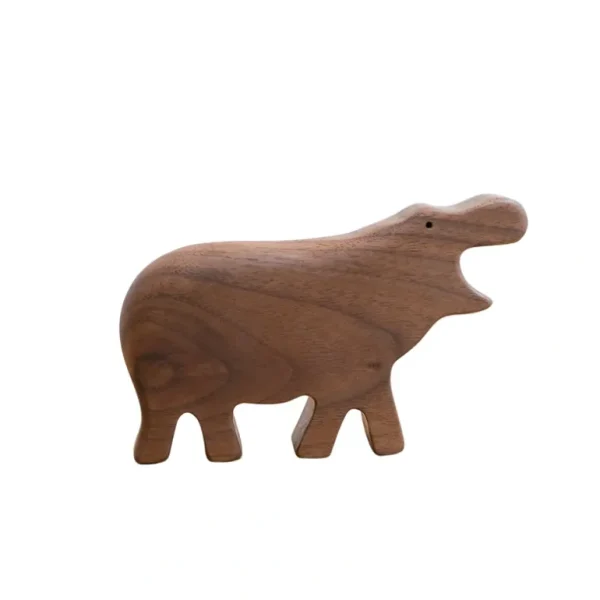 Toys | Rattle Hippo Wood - CaringForTots - Professional Baby and Children's Products | Caring for Growth, Caring for Every Moment