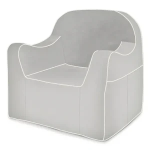 Reader Children's Chair - Grey with White Piping - CaringForTots - Professional Baby and Children's Products | Caring for Growth, Caring for Every Moment* Children Reader Chair