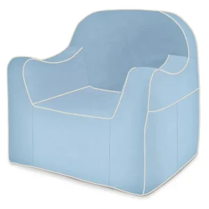Reader Children's Chair - Light Blue with White Piping - CaringForTots - Professional Baby and Children's Products | Caring for Growth, Caring for Every Moment* Children Reader Chair