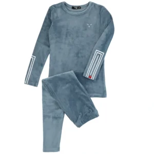 Rectangle Print On Sleeve Loungewear Set, Moonlight Blue - CaringForTots - Professional Baby and Children's Products | Caring for Growth, Caring for Every Moment* Loungewear