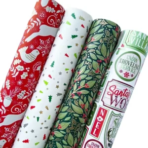 Red & Green Christmas Wrapping Paper Roll Bundle - CaringForTots - Professional Baby and Children's Products | Caring for Growth, Caring for Every Moment* Giftwrapping Paper