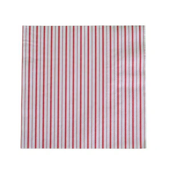 Red Fine Stripes Napkins (set Of 16) - CaringForTots - Professional Baby and Children's Products | Caring for Growth, Caring for Every Moment* Napkins