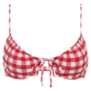 Red Gingham Lucy Bikini Top - CaringForTots - Professional Baby and Children's Products | Caring for Growth, Caring for Every Moment* Bikinis