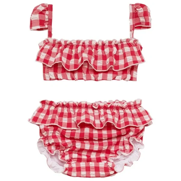 Red Gingham Mini Cabana Bikini Set - CaringForTots - Professional Baby and Children's Products | Caring for Growth, Caring for Every Moment* Bikinis