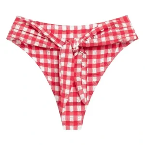 Red Gingham Paula Tie-up Bikini Bottom - CaringForTots - Professional Baby and Children's Products | Caring for Growth, Caring for Every Moment* Bikinis