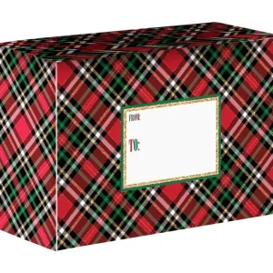 Red Gold Plaid Small Christmas Printed Gift Mailing Boxes - CaringForTots - Professional Baby and Children's Products | Caring for Growth, Caring for Every Moment* Mailing Boxes