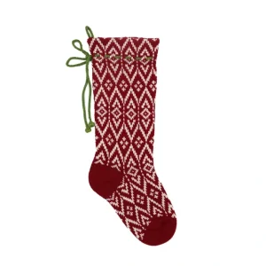 Red Patterned Stocking - CaringForTots - Professional Baby and Children's Products | Caring for Growth, Caring for Every Moment* Christmas Stockings
