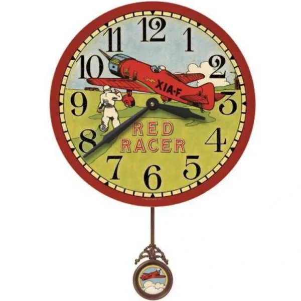 Red Racer 13" Wall Clock - CaringForTots - Professional Baby and Children's Products | Caring for Growth, Caring for Every Moment* Decor