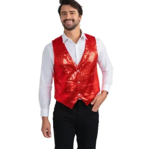 Red Sequin Vest - Adults - CaringForTots - Professional Baby and Children's Products | Caring for Growth, Caring for Every Moment* Vests