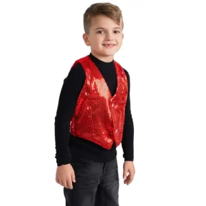 Red Sequin Vest - Kids - CaringForTots - Professional Baby and Children's Products | Caring for Growth, Caring for Every Moment* Vests