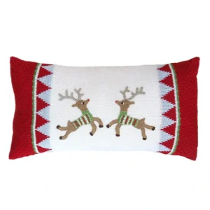 Reindeer Duo Lumbar Pillow - CaringForTots - Professional Baby and Children's Products | Caring for Growth, Caring for Every Moment* Decorative Pillows