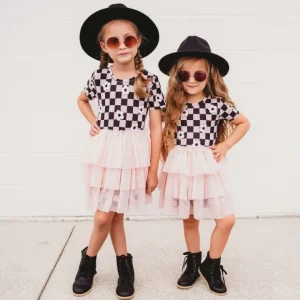 Retro Daisy Checks Dream Tutu Dress - CaringForTots - Professional Baby and Children's Products | Caring for Growth, Caring for Every Moment* Dresses