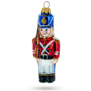 Retro Soldier Holding Rifle Glass Christmas Ornament - CaringForTots - Professional Baby and Children's Products | Caring for Growth, Caring for Every Moment* Christmas Tree Ornaments