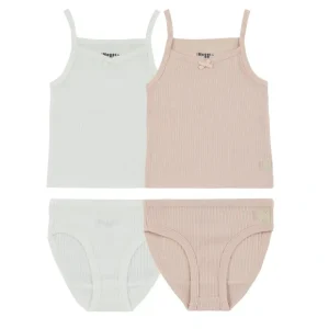 Ribbed Mauve + White (2 Sets) - CaringForTots - Professional Baby and Children's Products | Caring for Growth, Caring for Every Moment* Underwear