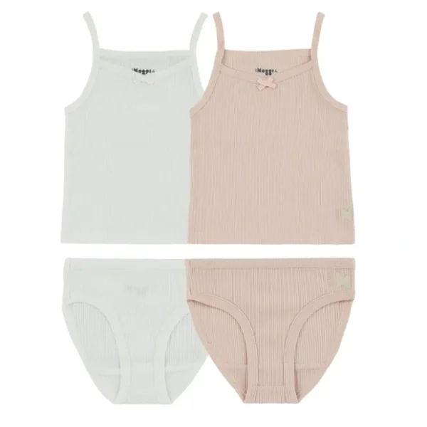 Ribbed Mauve + White (2 Sets) - CaringForTots - Professional Baby and Children's Products | Caring for Growth, Caring for Every Moment* Underwear