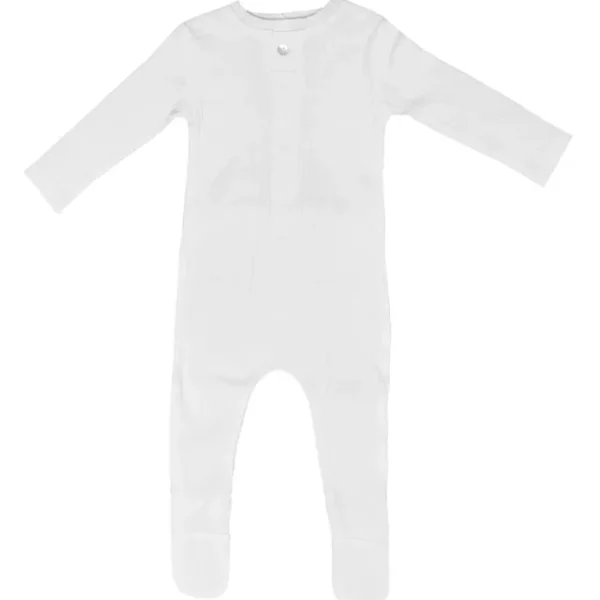 Ribbed Trim Footie, Ivory Boy - CaringForTots - Professional Baby and Children's Products | Caring for Growth, Caring for Every Moment* Footie Pajamas
