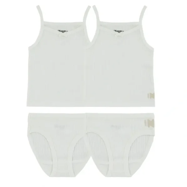 Ribbed White, Girl (2 Sets) - CaringForTots - Professional Baby and Children's Products | Caring for Growth, Caring for Every Moment* Underwear