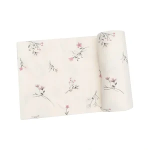 Ribbed Wispy Floral Swaddle Blanket - CaringForTots - Professional Baby and Children's Products | Caring for Growth, Caring for Every Moment* Blankets