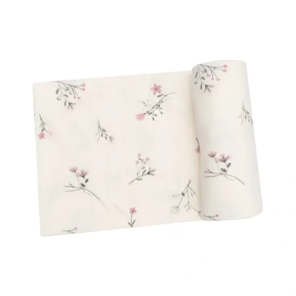 Ribbed Wispy Floral Swaddle Blanket - CaringForTots - Professional Baby and Children's Products | Caring for Growth, Caring for Every Moment* Blankets