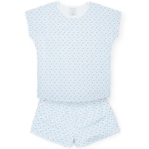 Riley Women's Pima Cotton Pajama Short Set - Tennis Match Pink - CaringForTots - Professional Baby and Children's Products | Caring for Growth, Caring for Every Moment* Pajamas - Long Set