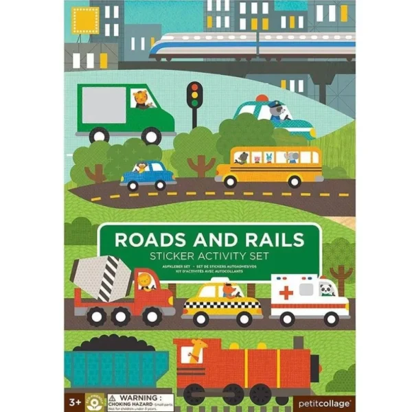 Toys | Roads Rails Sticker Activity Set - CaringForTots - Professional Baby and Children's Products | Caring for Growth, Caring for Every Moment