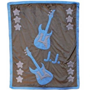 Rock N Roll Boogie Baby Crib Blanket with Trim - CaringForTots - Professional Baby and Children's Products | Caring for Growth, Caring for Every Moment* Blankets