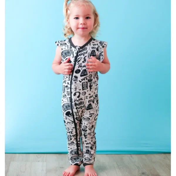 Rockin Jams Romper - CaringForTots - Professional Baby and Children's Products | Caring for Growth, Caring for Every Moment* Rompers - Zippered