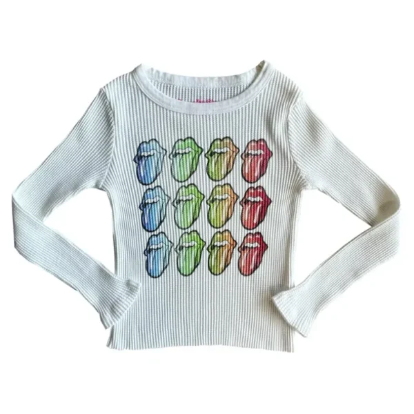 Clothing | Rolling Stones Tongue Thermal Long Sleeve - CaringForTots - Professional Baby and Children's Products | Caring for Growth, Caring for Every Moment