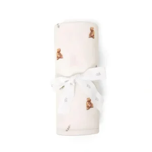 Rosa & Blue Baby Blanket - Brown Bear - CaringForTots - Professional Baby and Children's Products | Caring for Growth, Caring for Every Moment* Blankets