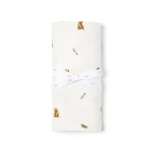 Rosa & Blue Muslin Swaddle - Brown Bear - CaringForTots - Professional Baby and Children's Products | Caring for Growth, Caring for Every Moment* Swaddling Wraps