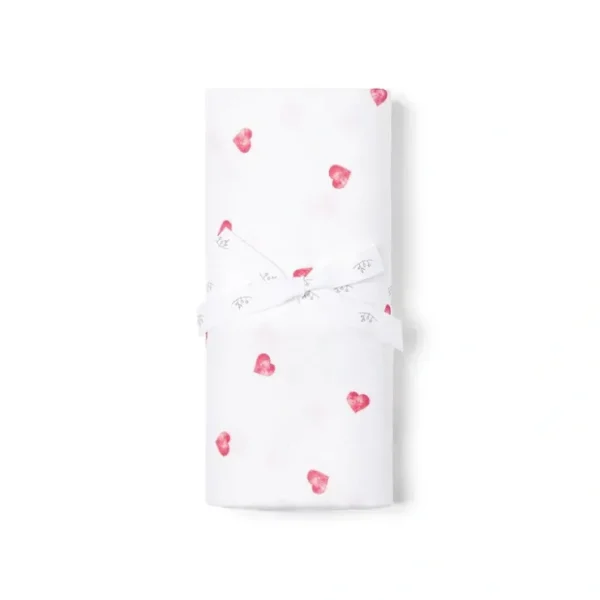 Rosa & Blue Muslin Swaddle - Pink Heart - CaringForTots - Professional Baby and Children's Products | Caring for Growth, Caring for Every Moment* Swaddling Wraps