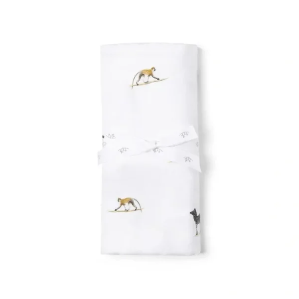 Rosa & Blue Muslin Swaddle - Safari - CaringForTots - Professional Baby and Children's Products | Caring for Growth, Caring for Every Moment* Swaddling Wraps