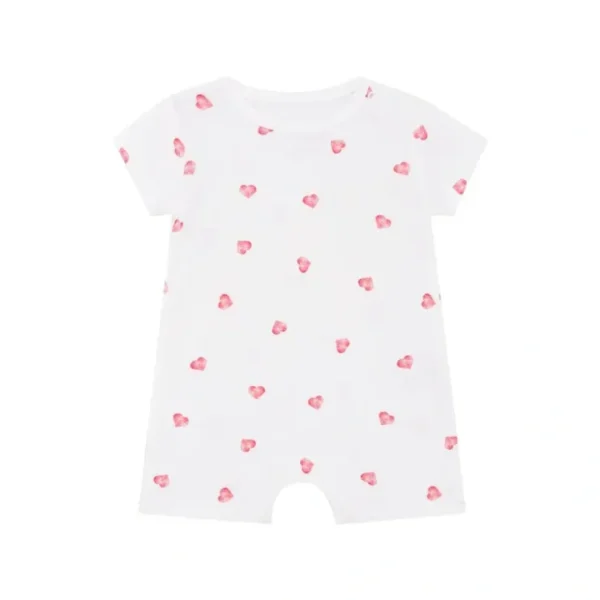 Rosa & Blue Romper - Heart - CaringForTots - Professional Baby and Children's Products | Caring for Growth, Caring for Every Moment* Rompers