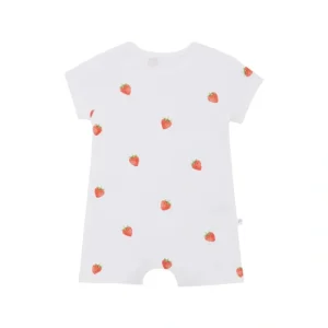 Rosa & Blue Romper - Strawberry - CaringForTots - Professional Baby and Children's Products | Caring for Growth, Caring for Every Moment* Rompers