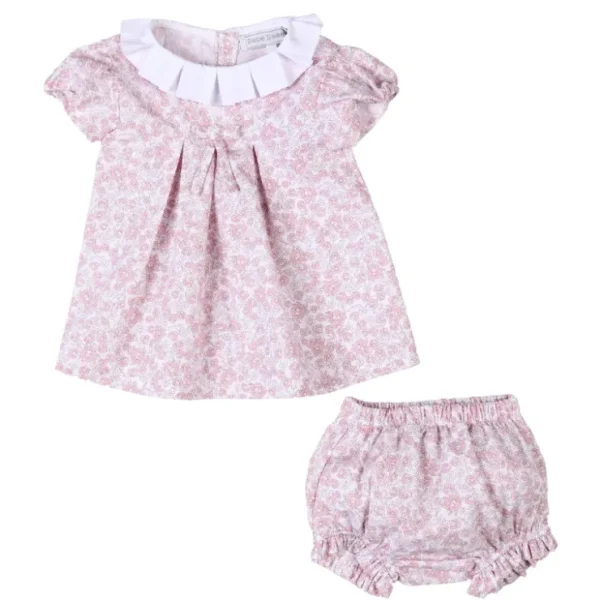 Rose Sweet | Girls Pink Floral Bloomers Set - CaringForTots - Professional Baby and Children's Products | Caring for Growth, Caring for Every Moment* Ensembles pour bbs et tout-petits