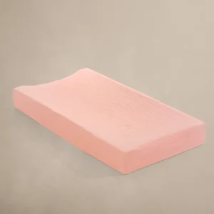Bedding | Rosette Pink Changing Pad Cover - CaringForTots - Professional Baby and Children's Products | Caring for Growth, Caring for Every Moment