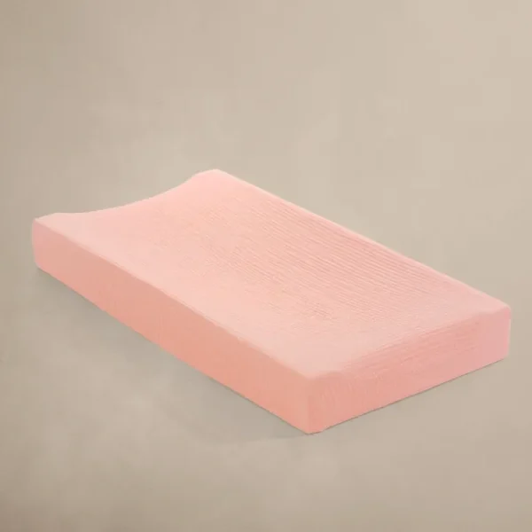 Bedding | Rosette Pink Changing Pad Cover - CaringForTots - Professional Baby and Children's Products | Caring for Growth, Caring for Every Moment