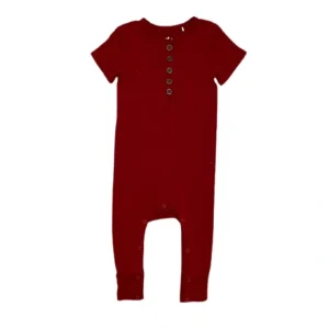 Ruby Short Sleeve Henley Romper - CaringForTots - Professional Baby and Children's Products | Caring for Growth, Caring for Every Moment* Rompers