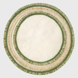 Ruffle Edge Straw Placemats, Green, Set Of Four - CaringForTots - Professional Baby and Children's Products | Caring for Growth, Caring for Every Moment* Placemat