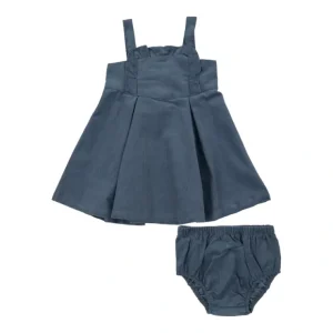 Ruffle Jumper With Dc - Solid Navy - CaringForTots - Professional Baby and Children's Products | Caring for Growth, Caring for Every Moment* 528