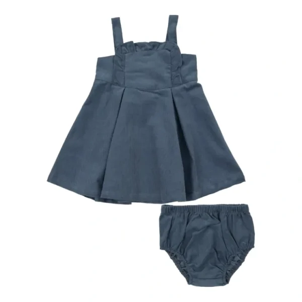 Ruffle Jumper With Dc - Solid Navy - CaringForTots - Professional Baby and Children's Products | Caring for Growth, Caring for Every Moment* 528