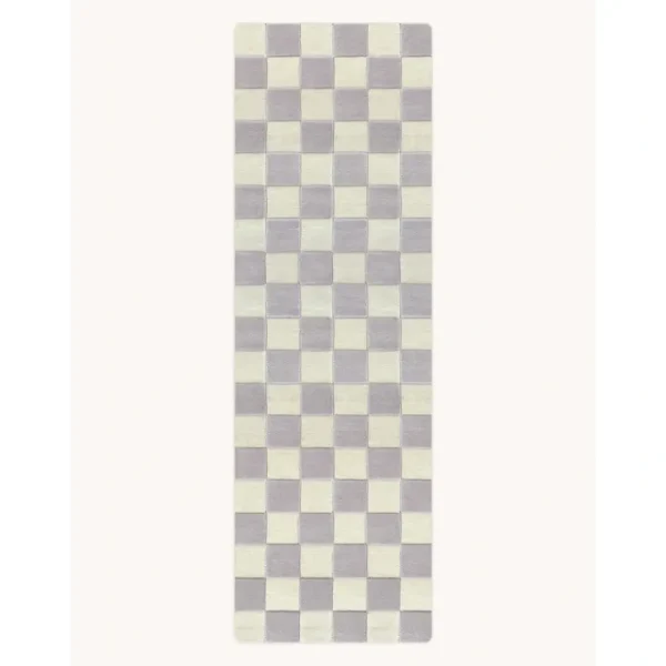 Rug Checkerboard Lilac / White 3.9 X 5.9 Ft - CaringForTots - Professional Baby and Children's Products | Caring for Growth, Caring for Every Moment* Rugs