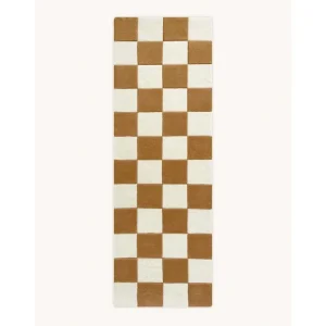 Rug Checkerboard Terra Brown 1.8 X 5.2 Ft - CaringForTots - Professional Baby and Children's Products | Caring for Growth, Caring for Every Moment* Rugs