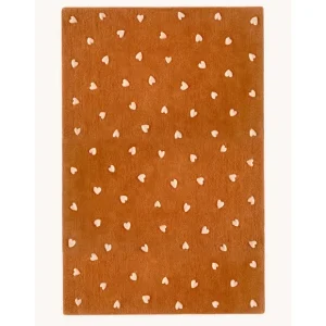 Rug Hearts Brown / Pink Print 6.5 X 9.8 Ft - CaringForTots - Professional Baby and Children's Products | Caring for Growth, Caring for Every Moment* Rugs