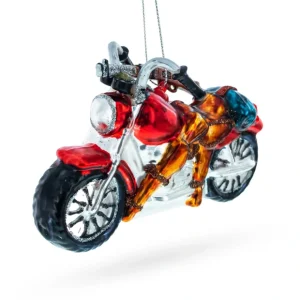 Rugged Hunter's Motorcycle - Blown Glass Christmas Ornament - CaringForTots - Professional Baby and Children's Products | Caring for Growth, Caring for Every Moment* Christmas Tree Ornaments