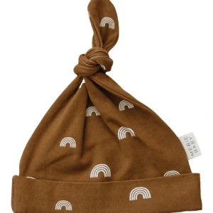 Rust Rainbow Newborn Knot Hat - CaringForTots - Professional Baby and Children's Products | Caring for Growth, Caring for Every Moment* Baby Hats