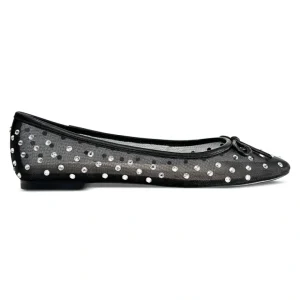 Sadie Ballet Flat In Black Crystal Mesh - CaringForTots - Professional Baby and Children's Products | Caring for Growth, Caring for Every Moment* Flats