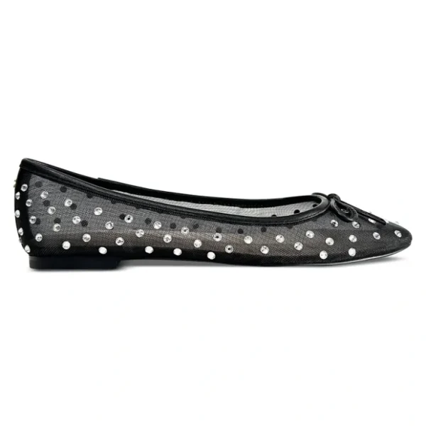 Sadie Ballet Flat In Black Crystal Mesh - CaringForTots - Professional Baby and Children's Products | Caring for Growth, Caring for Every Moment* Flats
