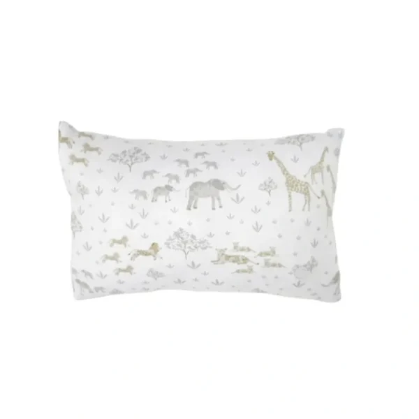 Safari Small Pillow, White - CaringForTots - Professional Baby and Children's Products | Caring for Growth, Caring for Every Moment* Accessories